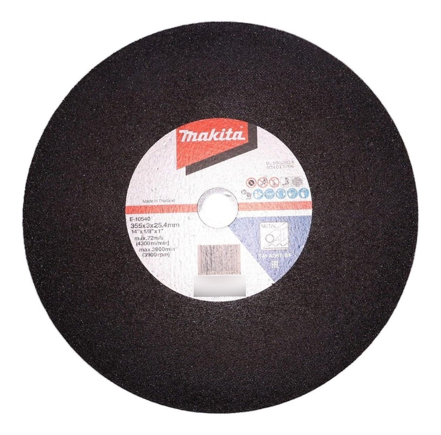 Disco Corte Metal Para Tronzadora 14'' X 3mm A36T - Makita - Herram.cl