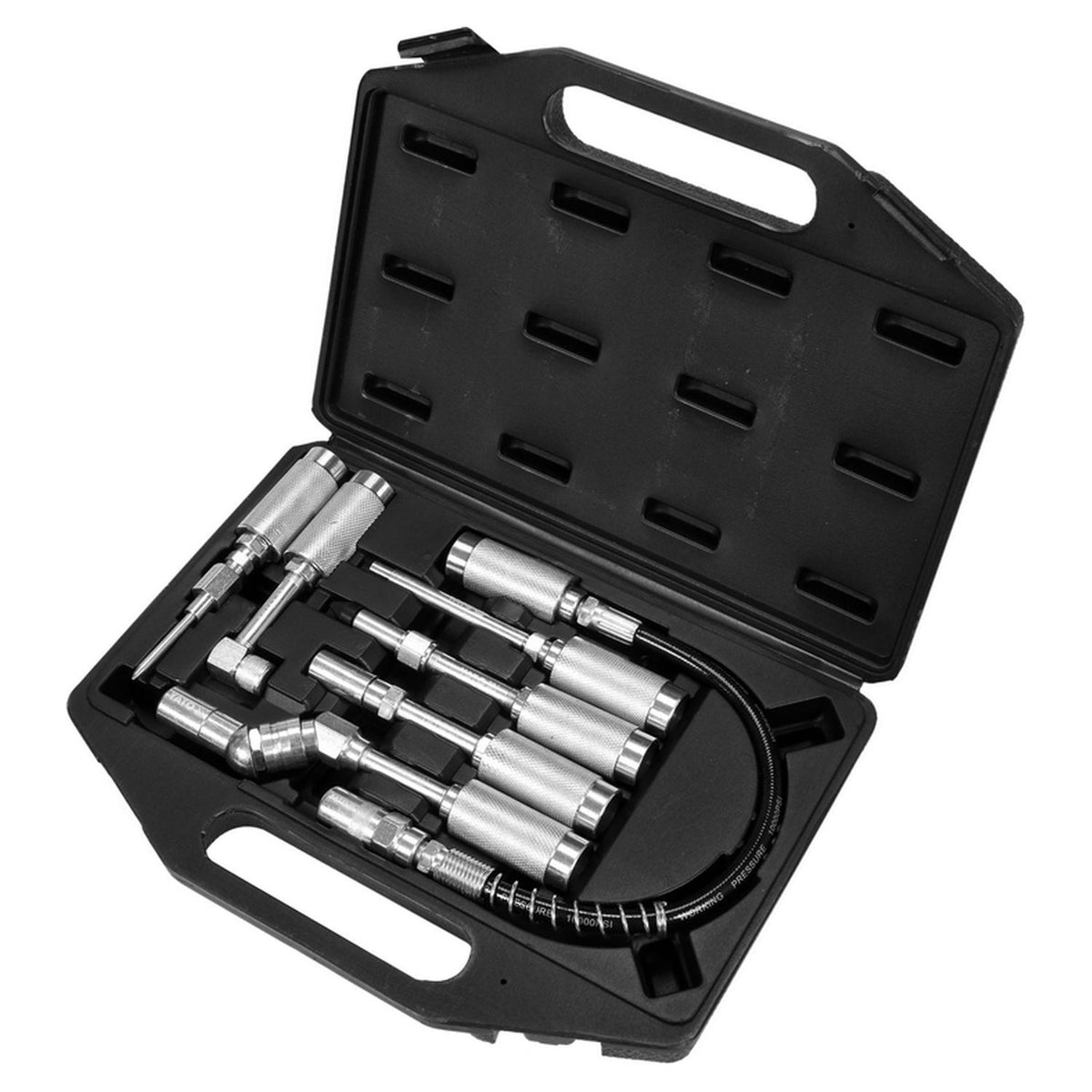 Kit Adaptadores Engrasadora YATO YT-07110 7 Pzs Manguera 1/4 - Herram.cl