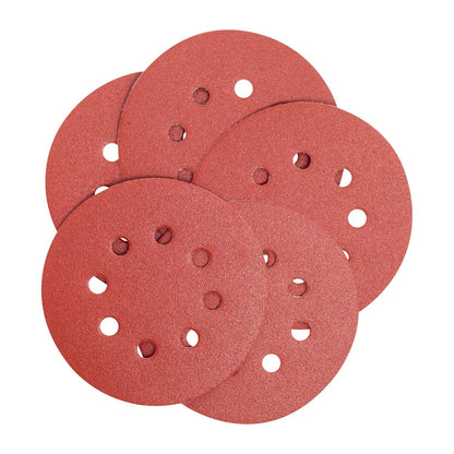 Pack 5 Discos De Lija Con Velcro 5'' (127mm) - DeWALT - Herram.cl