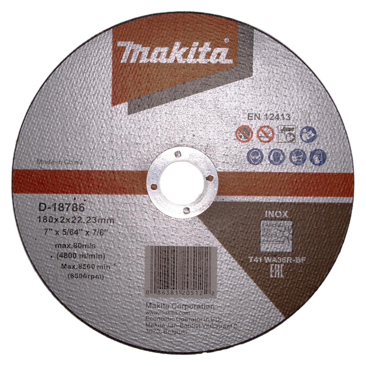 Disco de Corte Inox 7''x2mm WA36R-BF - Makita - Herram.cl