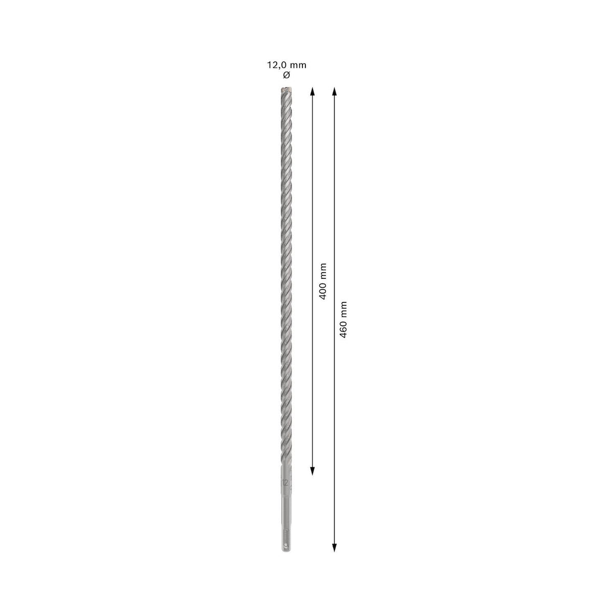 Broca Hormigón Bosch PRO SDS-Plus-5X 12x460mm 4 Filos - Herram.cl