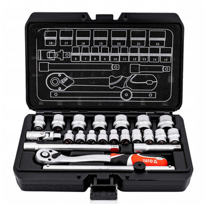 Juego De Dados 3/8'' 22 Pzas YT - 38561 - Yato - Herram.cl