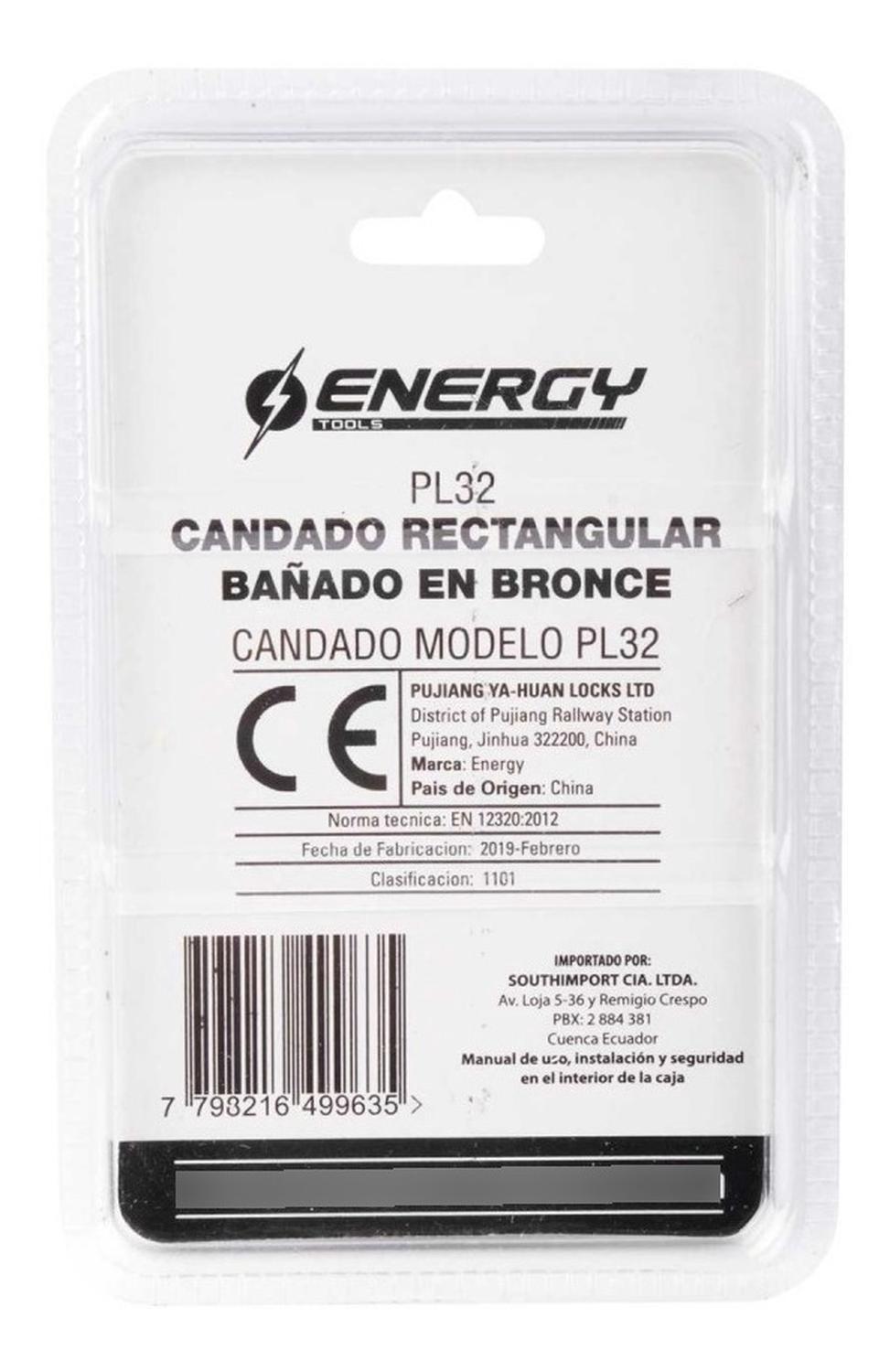 Candado De Bronce 32mm - Energy - Herram.cl