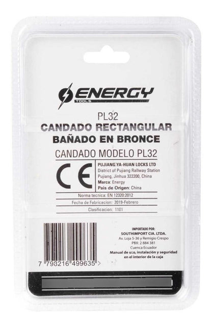 Candado De Bronce 32mm - Energy - Herram.cl
