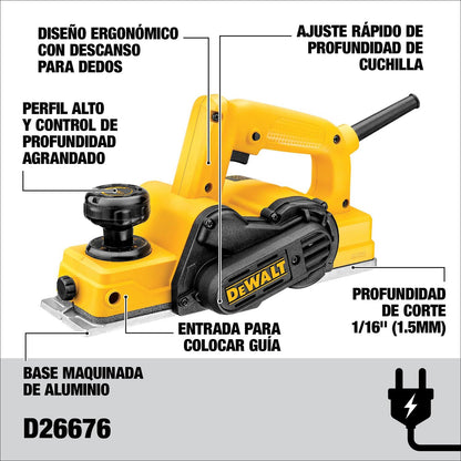 Cepillo Eléctrico 1mm 550 W D26676 - B2 - DeWalt - Herram.cl