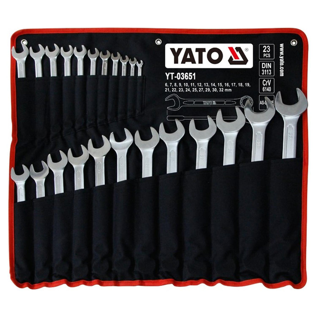 Juego Llaves Combinadas YATO YT-03651 23 Pzs 6-32mm CrV - Herram.cl