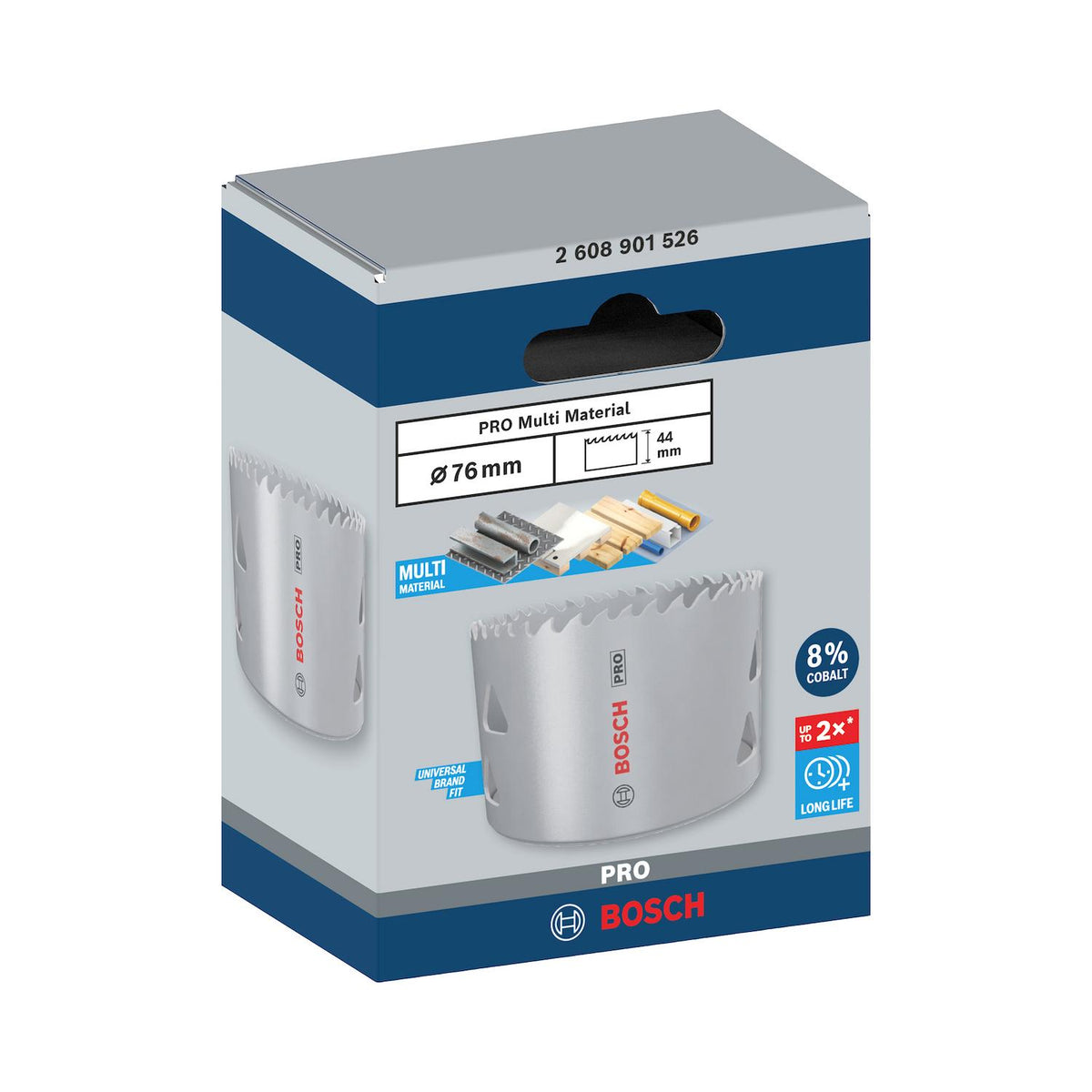 Sierra Copa PRO Bosch Multi Material 8% Co Ø76mm (3'') - Herram.cl