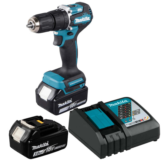 Kit Taladro percutor Inalámbrico Makita 13mm 18V 2 Bat 3 Ah - Herram.cl