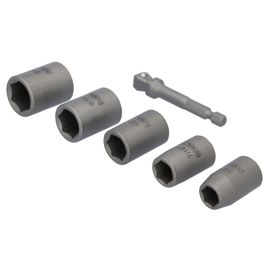 Juego Dados MAXFIT - ULTRA Cuadrante de 3/8'' 6 Pzas - DeWALT - Herram.cl