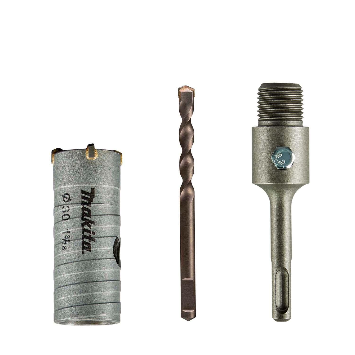 Kit Broca Corona 30mm + Portabrocas 110mm/SDS - Plus - Makita - Herram.cl