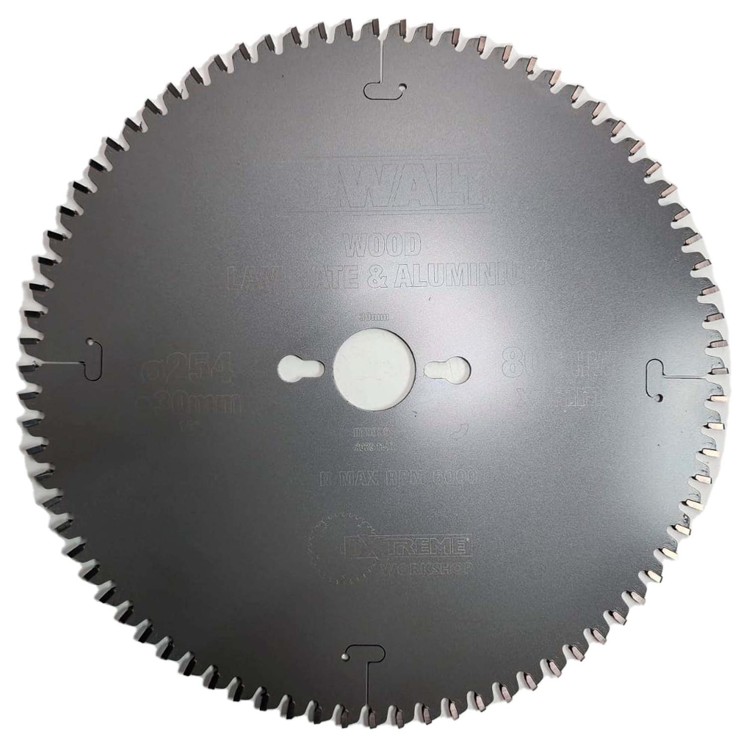 Disco de Sierra EXTREME WORKSHOP 10''x3x30mm 80 D - DeWALT - Herram.cl
