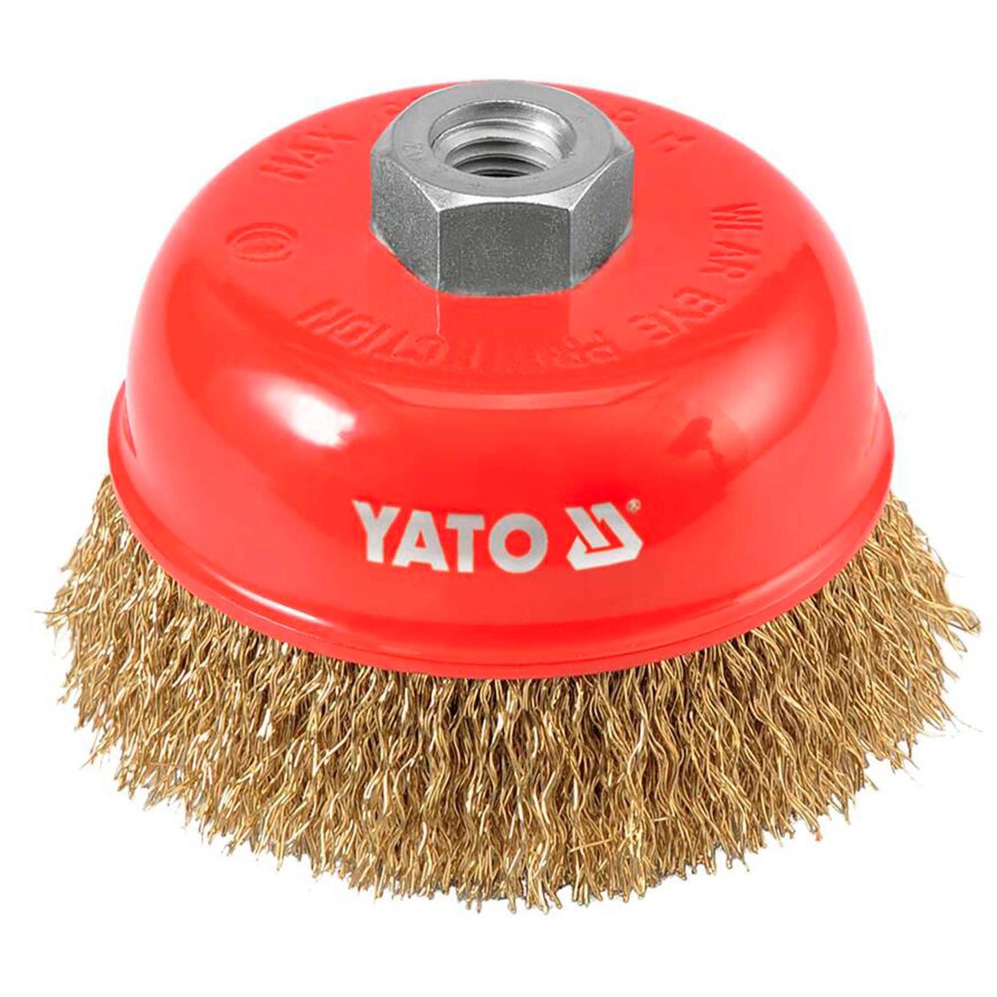 Grata Copa Latón Ondulado 4'' (100mm) Toma 1/4'' - Yato - Herram.cl
