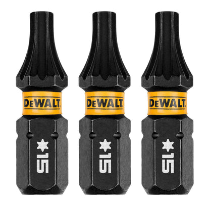 Puntas FLEXTORQ T15 - 1'' (25.4mm) 3 Pzas - DeWALT - Herram.cl