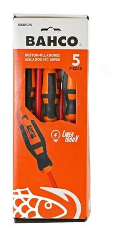 Set 5 Destornilladores Aislados 1000v - Bahco - Herram.cl