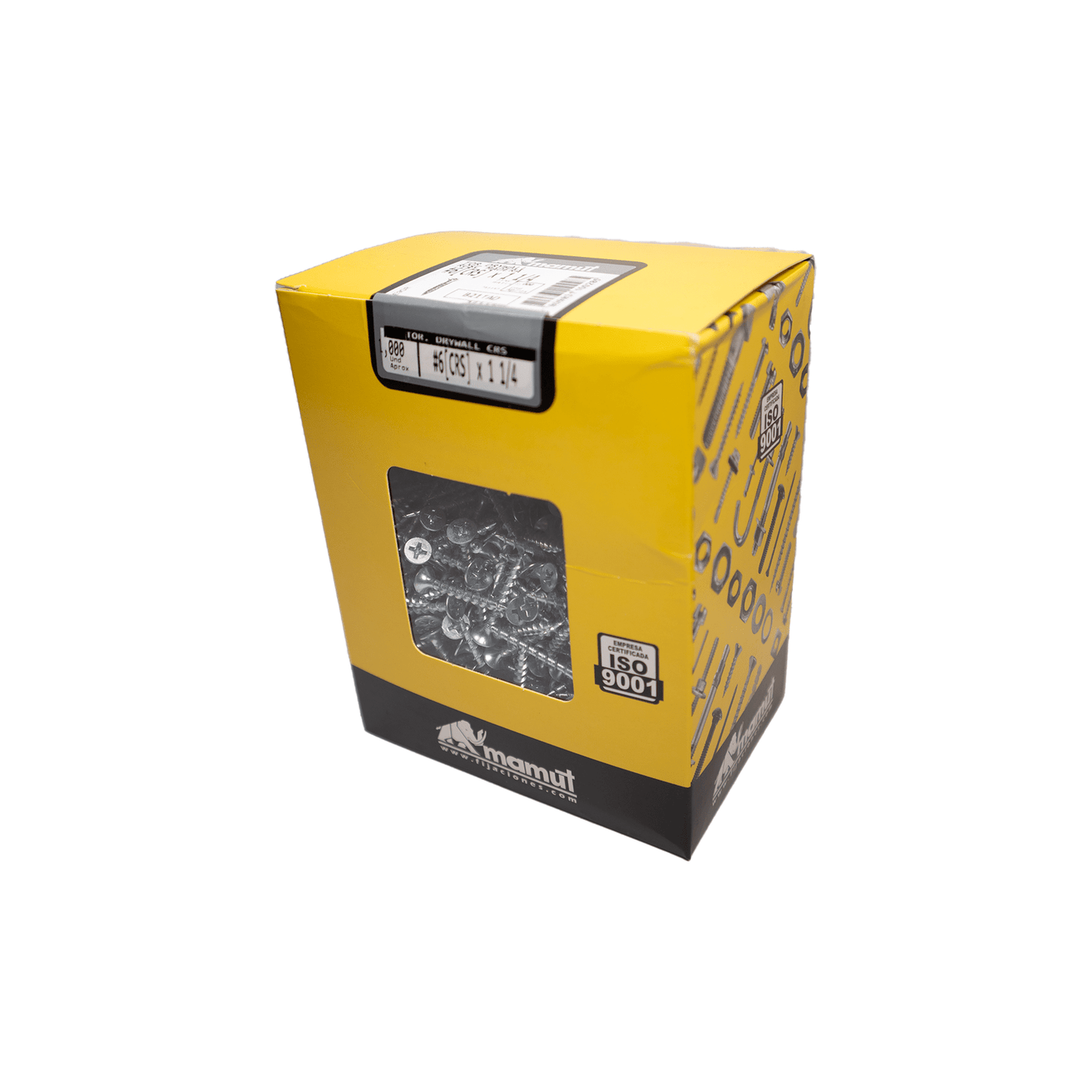 Tornillo Dry Rosca Mad Zn Crs  6 - 9 X 1 1/4''(1000 U) - Mamut - Herram.cl