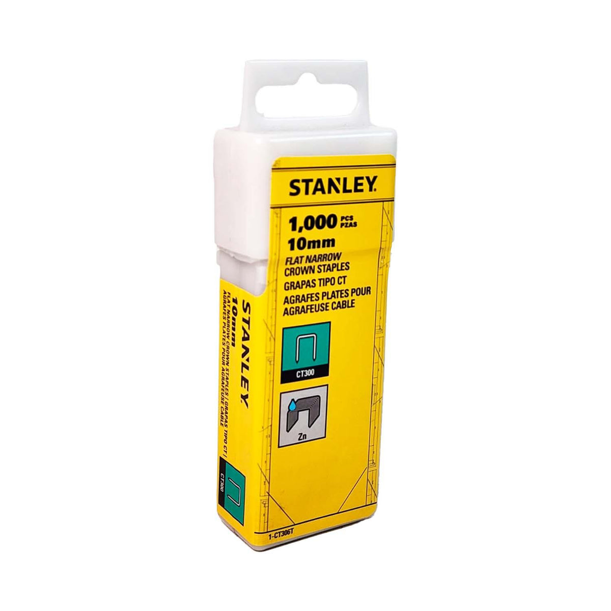 Grapa Plana Para Cables 3/8'' (10mm) 1000 Pzas - Stanley - Herram.cl