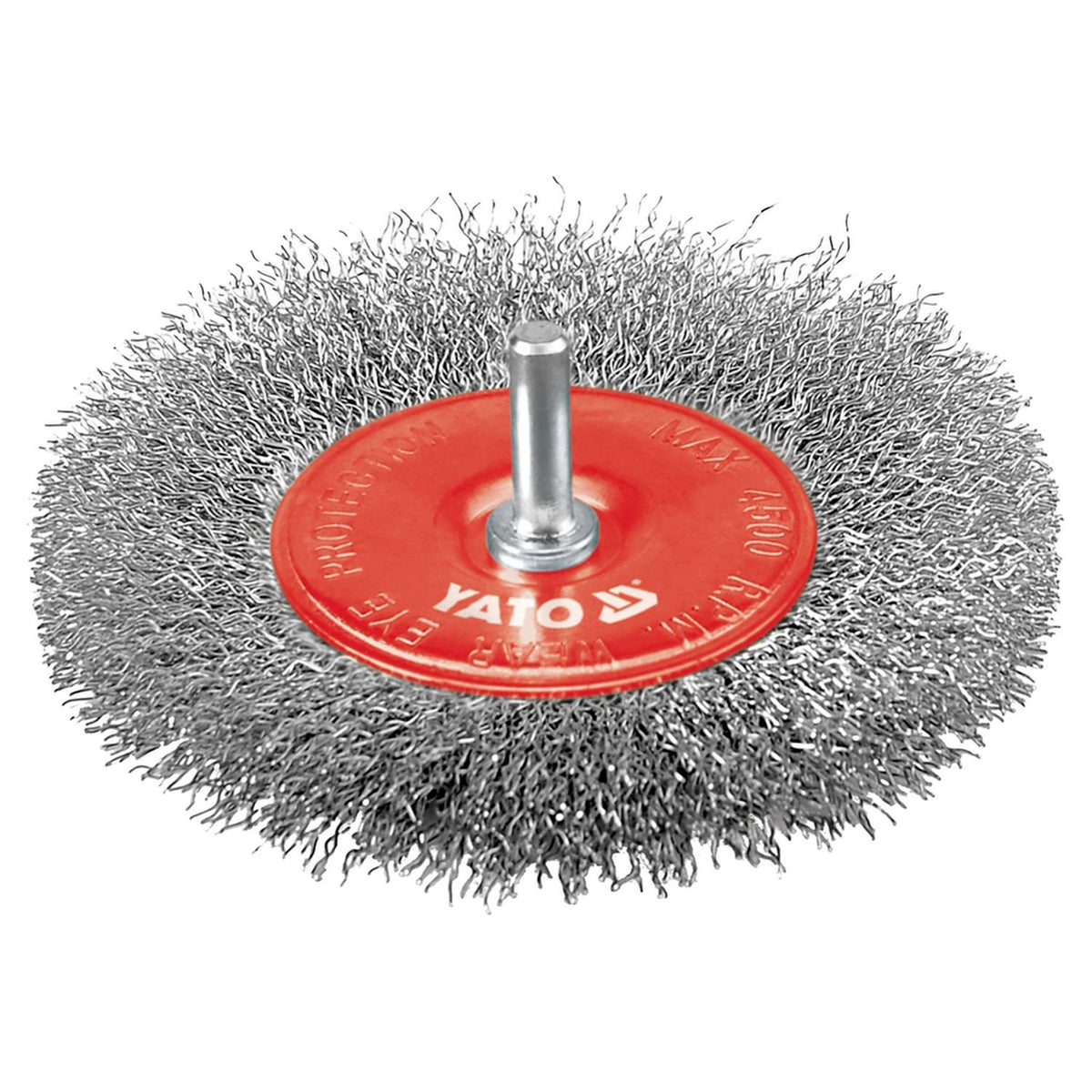 Grata Circular Alambre Inox YATO YT-4758 100mm Vástago 6mm - Herram.cl