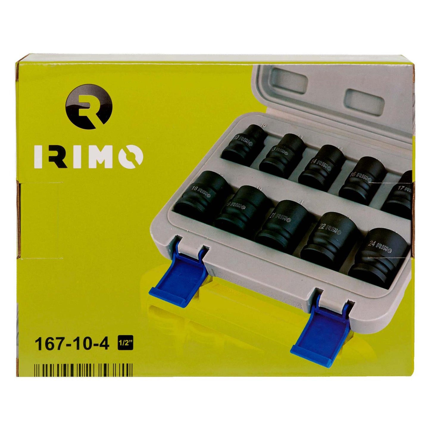 Juego de Dados de impacto 1/2'' (10 - 24mm) 10 Pzas - Irimo - Herram.cl
