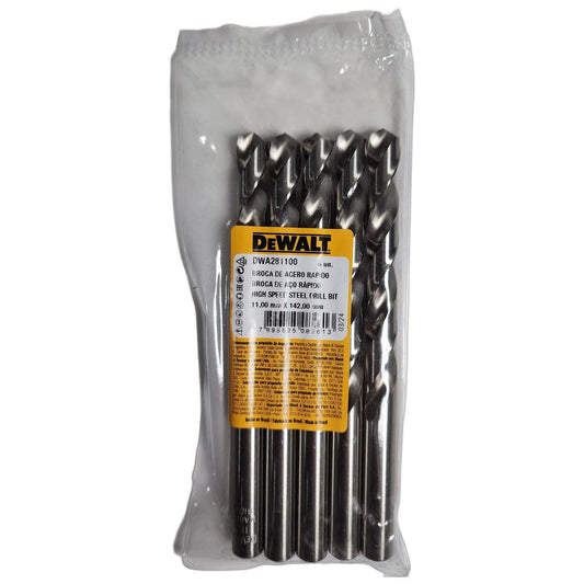 Brocas Para Metal HSS 11mm 5 Pzas - DeWALT - Herram.cl