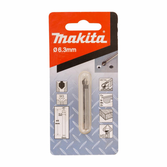 Broca Avellanadora 90° HSS 6.3x45mm Metal - Makita - Herram.cl