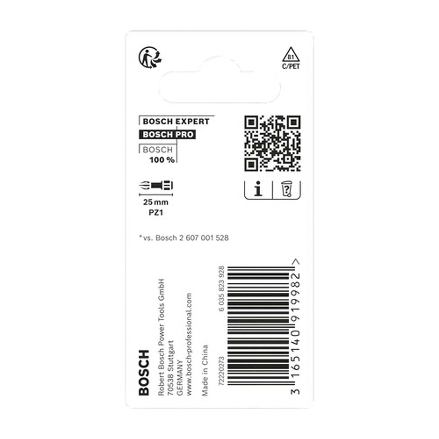 Puntas PRO Impact PZ1x25mm 2 Pzas - Bosch - Herram.cl