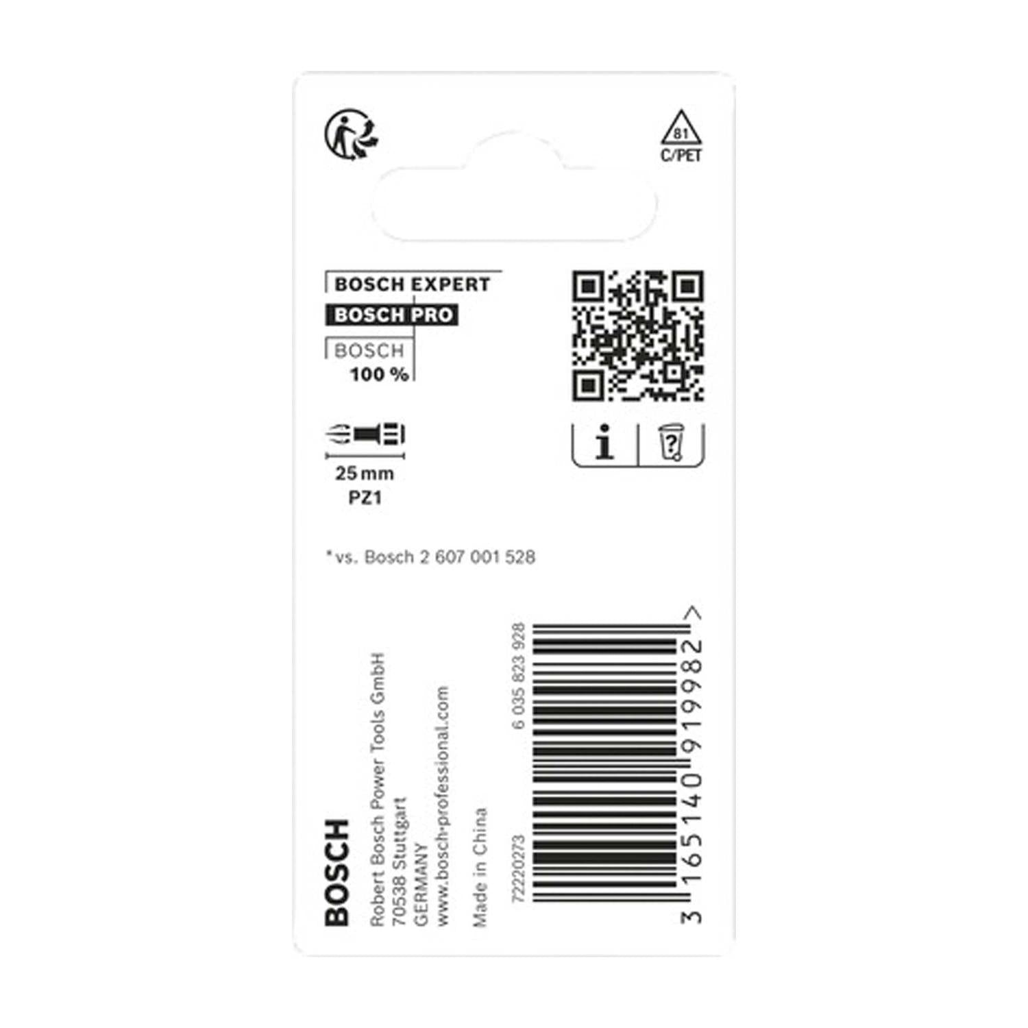 Puntas PRO Impact PZ1x25mm 2 Pzas - Bosch - Herram.cl