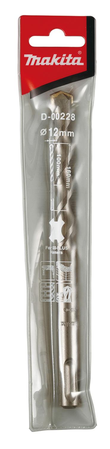 Broca SDS - Plus 12 X 160mm. (Largo Útil 100mm) Makita - Herram.cl