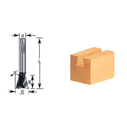 Fresa Cola De Milano 14°x1/2''x1/2'' Toma 1/4'' - Makita - Herram.cl