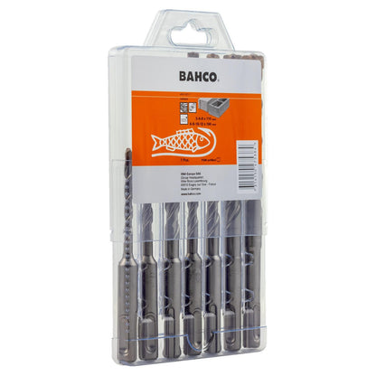 Juego De Brocas SDS-Plus 2 Aristas 7 Pzas - Bahco - Herram.cl
