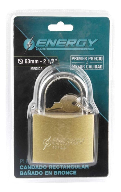 Candado De Bronce 63mm - Energy - Herram.cl