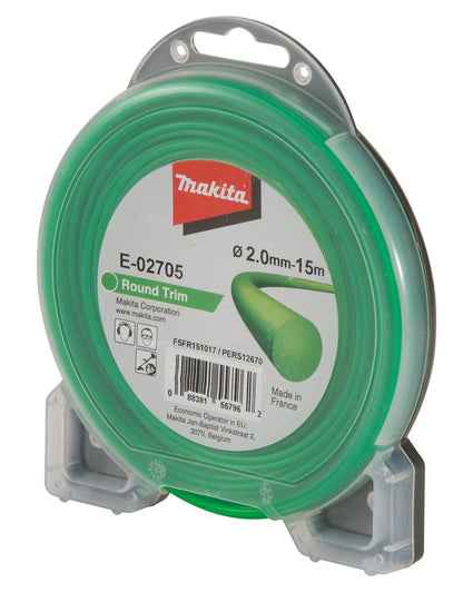 Hilo Nylon Redondo Verde 2.0mm X 15m Makita E - 02705 - Herram.cl