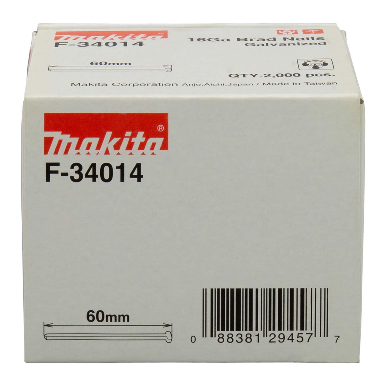 Clavos Puntas F60 Calibre 16 / 2.000 Pzas - Makita - Herram.cl