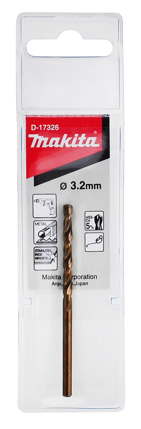 Broca Para Metal HSS - Co (Cobalto 5%) 3.2x65mm - Makita - Herram.cl