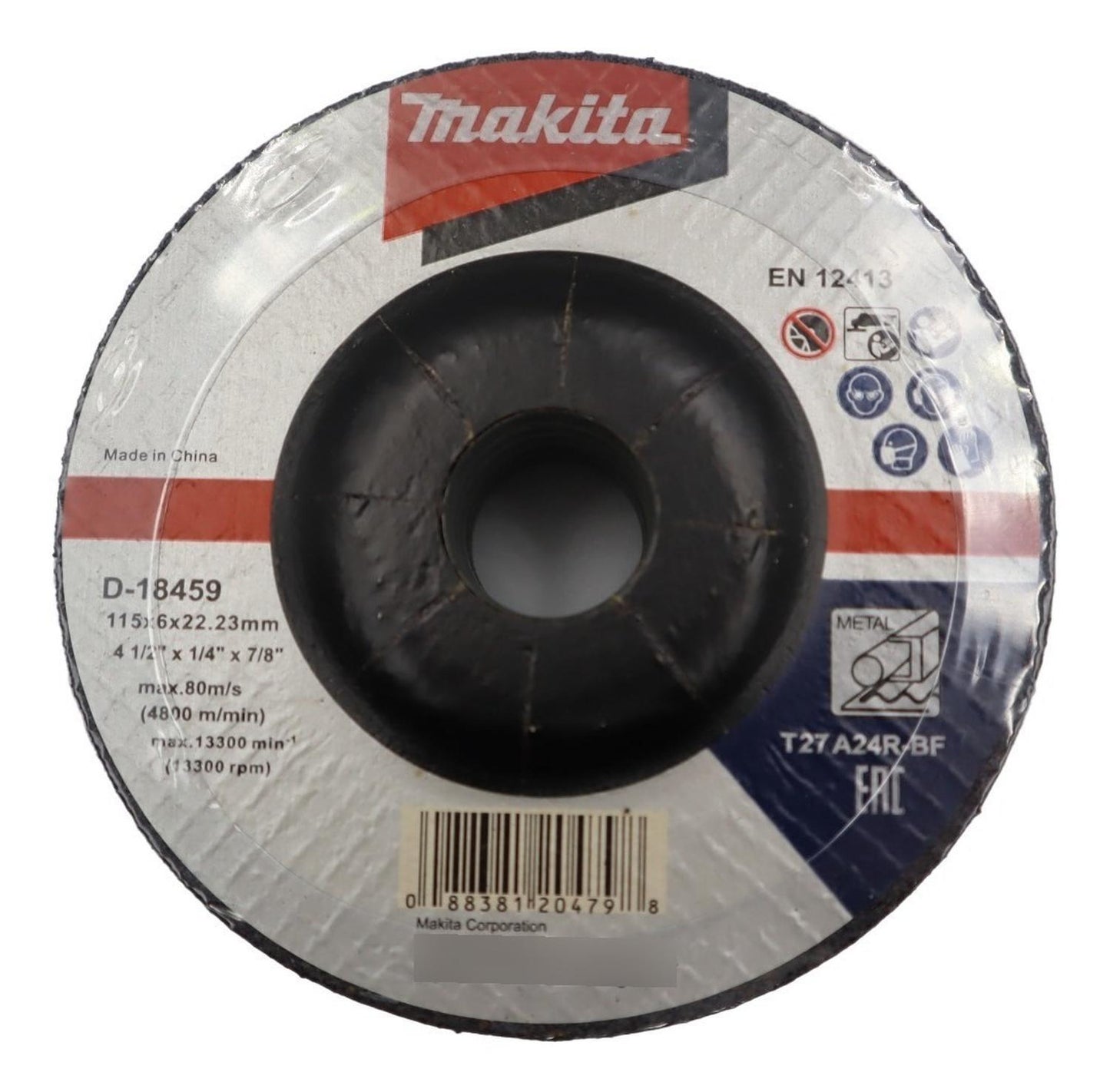 Pack 5 Discos de Desbaste Metal 4 1/2'' X 6mm - Makita - Herram.cl