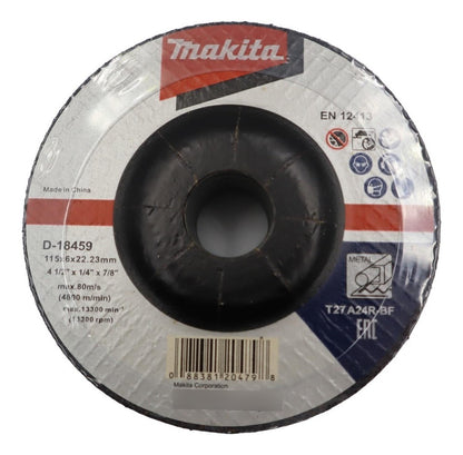 Pack 5 Discos de Desbaste Metal 4 1/2'' X 6mm - Makita - Herram.cl