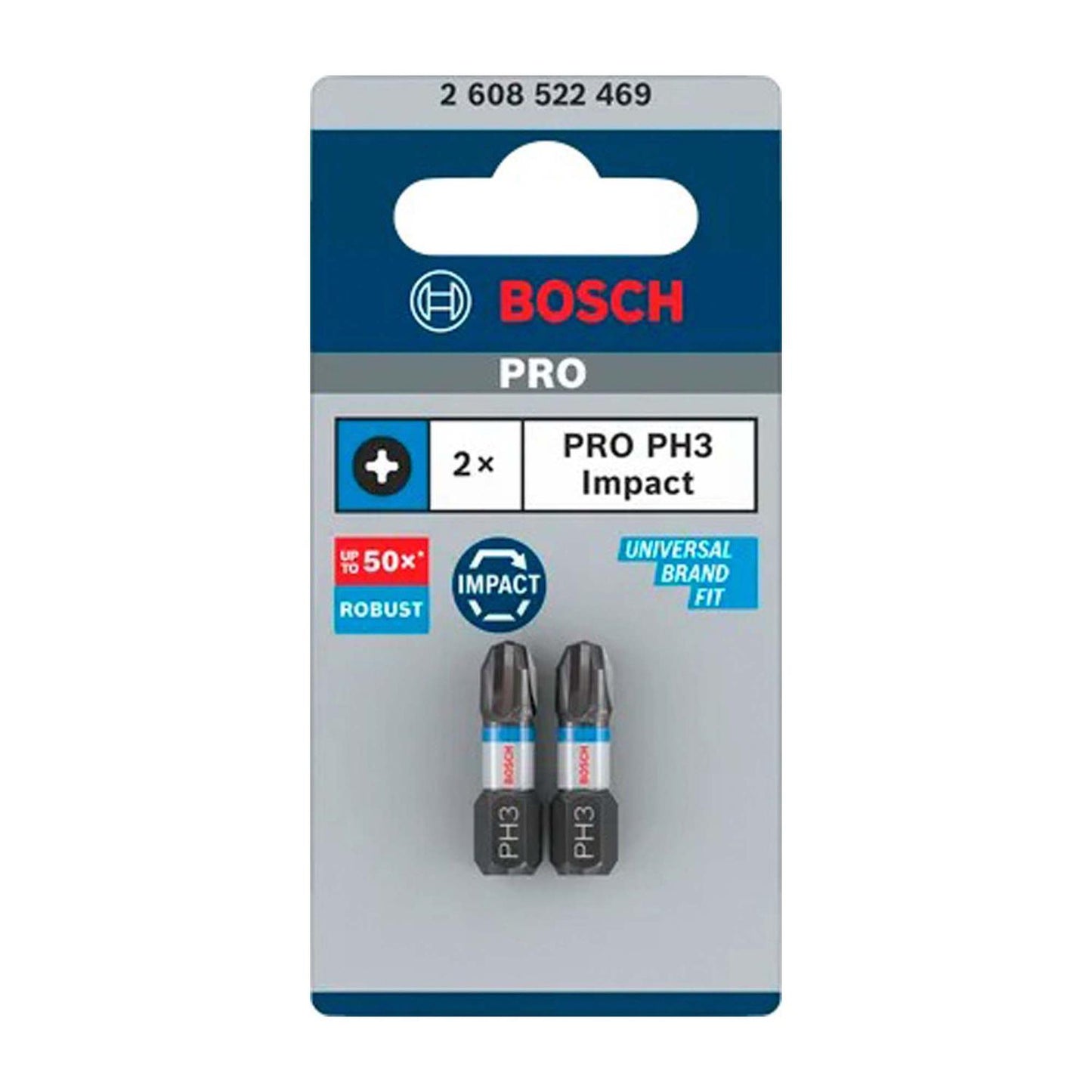 Puntas PRO Impact PH3x25mm 2 Pzas - Bosch - Herram.cl