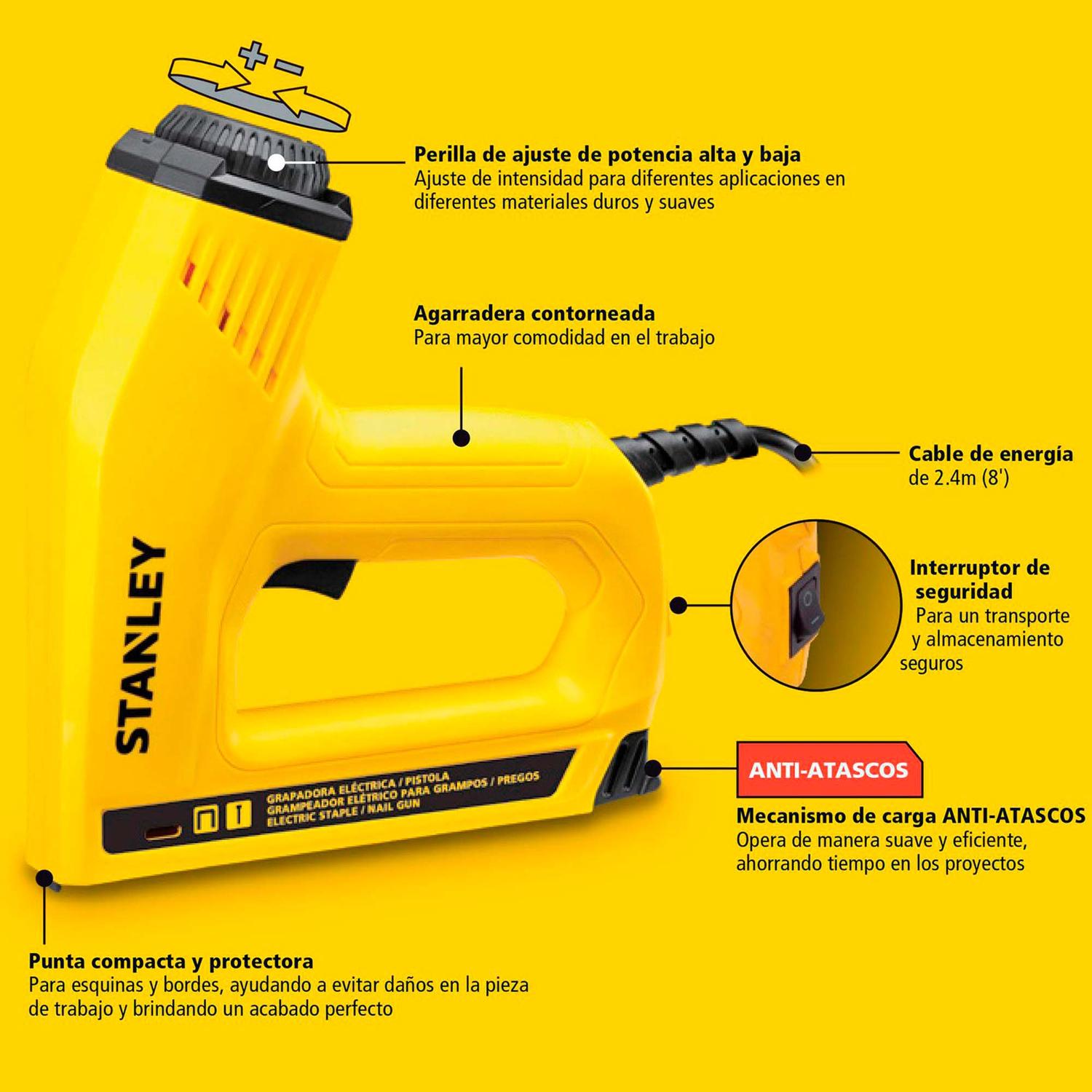 Engrapadora y Clavadora eléctrica 220 V - Stanley - Herram.cl