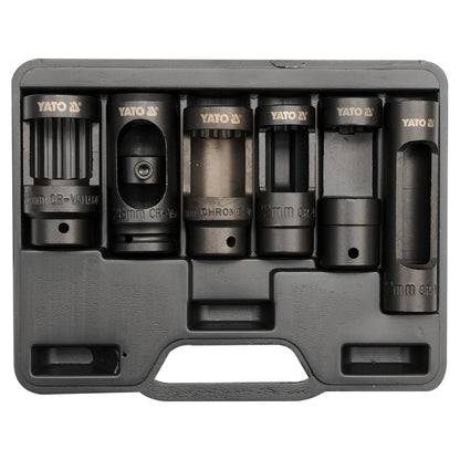 Juego 6 Dados Inyectores Diésel Yato YT-0622 1/2 CrV - Herram.cl