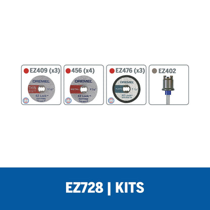 Micro Kit Discos de Corte EZ - LOCK (EZ728) 11 PZAS - Dremel - Herram.cl