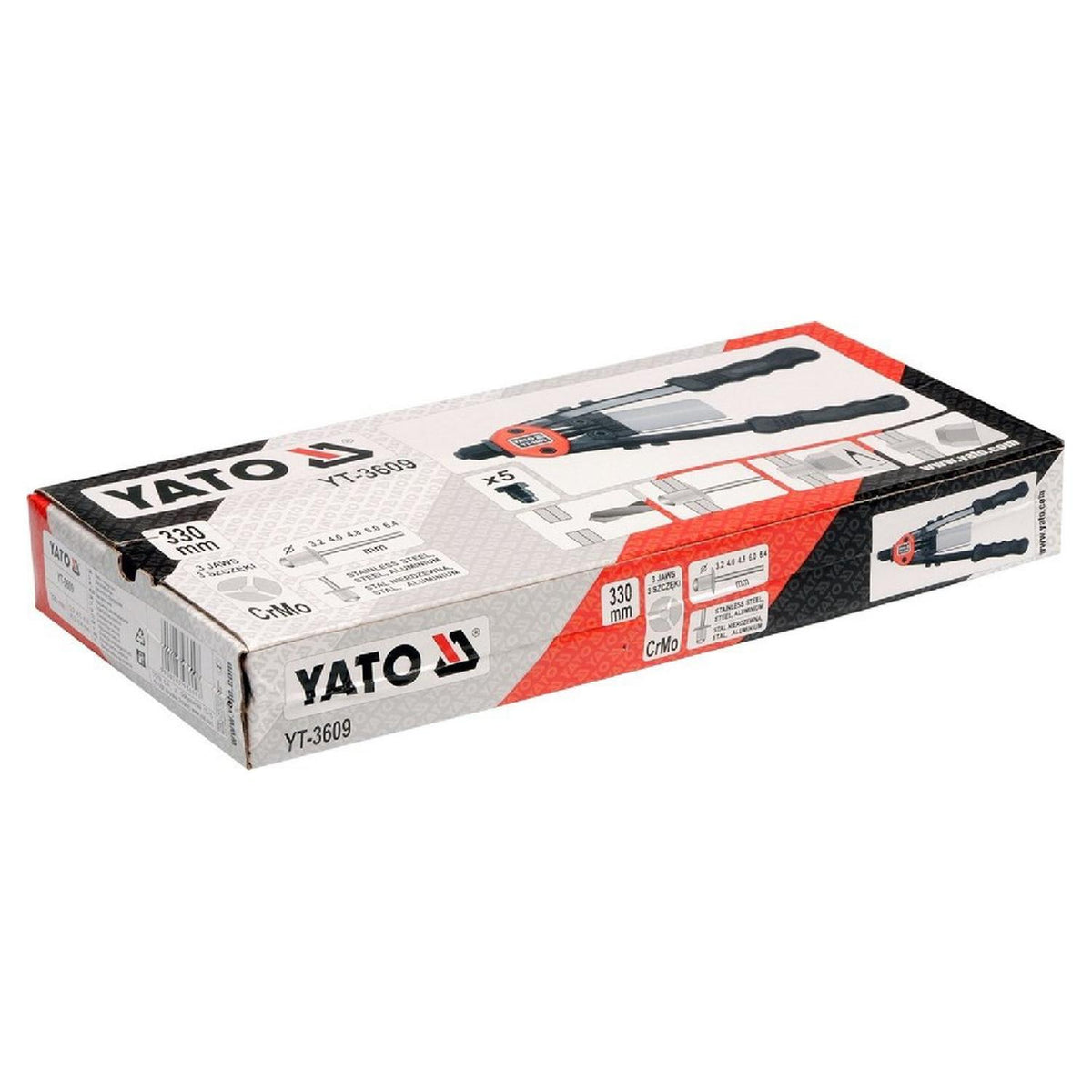 Remachadora Manual Reforzada Yato YT-3609 330mm 3.2-6.4mm - Herram.cl