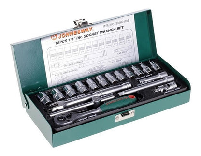 Juego De Dados ¼ 18 Piezas - JonnesWay - Herram.cl