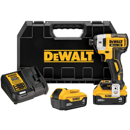 Kit atornillador de impacto 20V MAX. XR 2 Bat. 4Ah - DeWALT - Herram.cl