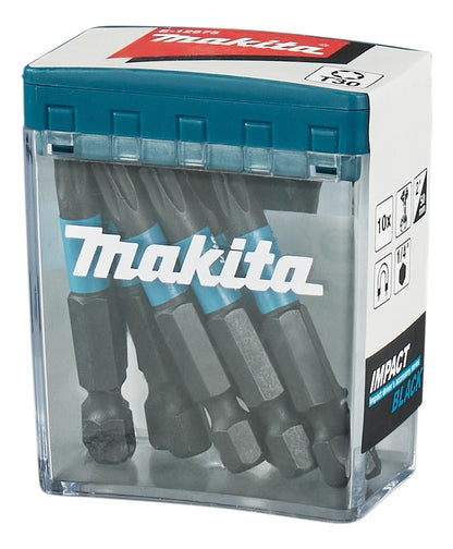 10 Puntas Impact Black T30x50mm Makita E - 12675 - Herram.cl