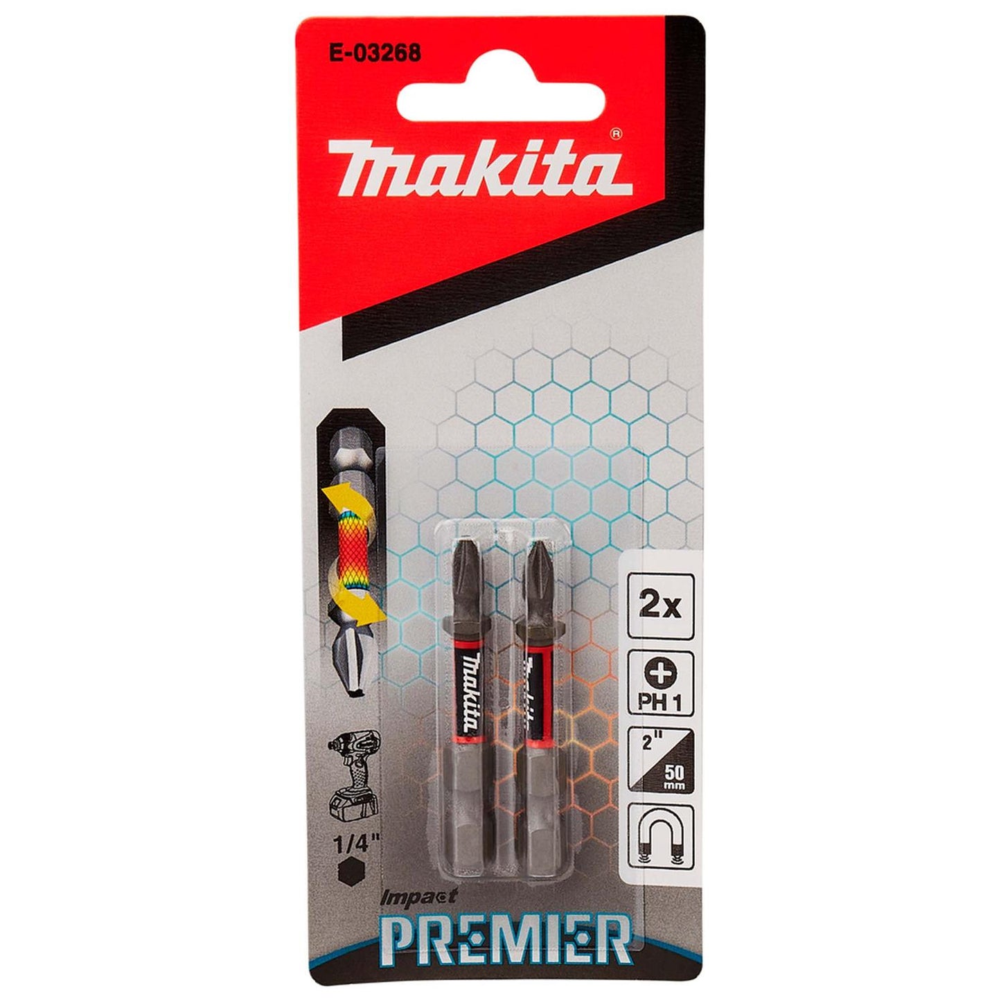 Puntas Impact Premier PH1 - 50mm 2 Pzas - Makita - Herram.cl