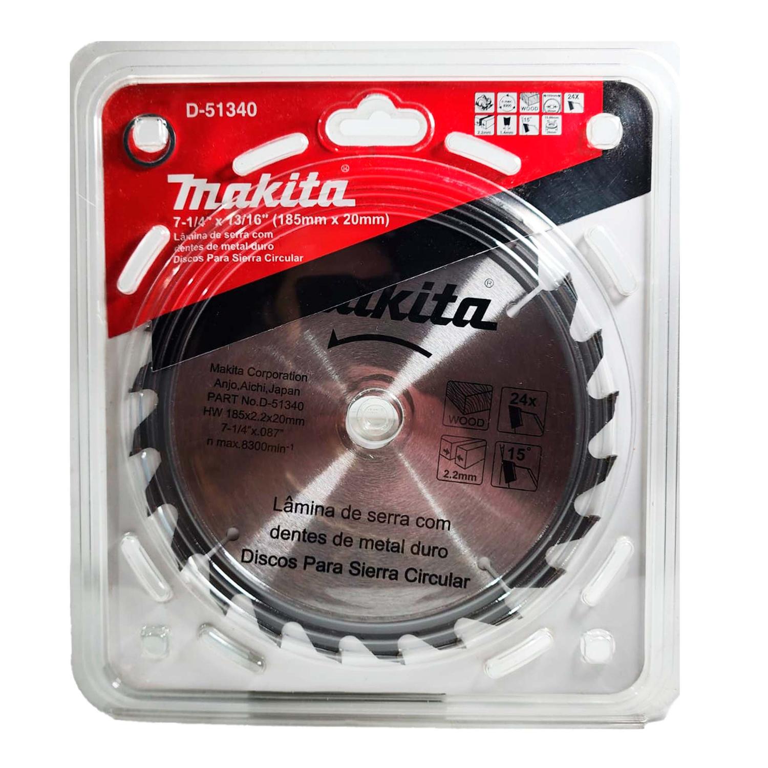 Disco De Sierra 7 - 1/4''x2,2x20mm 24 Dientes - Makita - Herram.cl