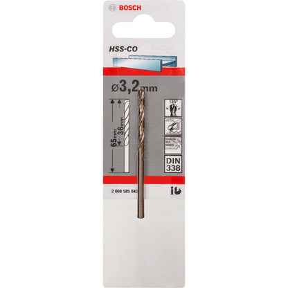 Broca Metal HSS - Co 3.2mm - Blister - Bosch - Herram.cl