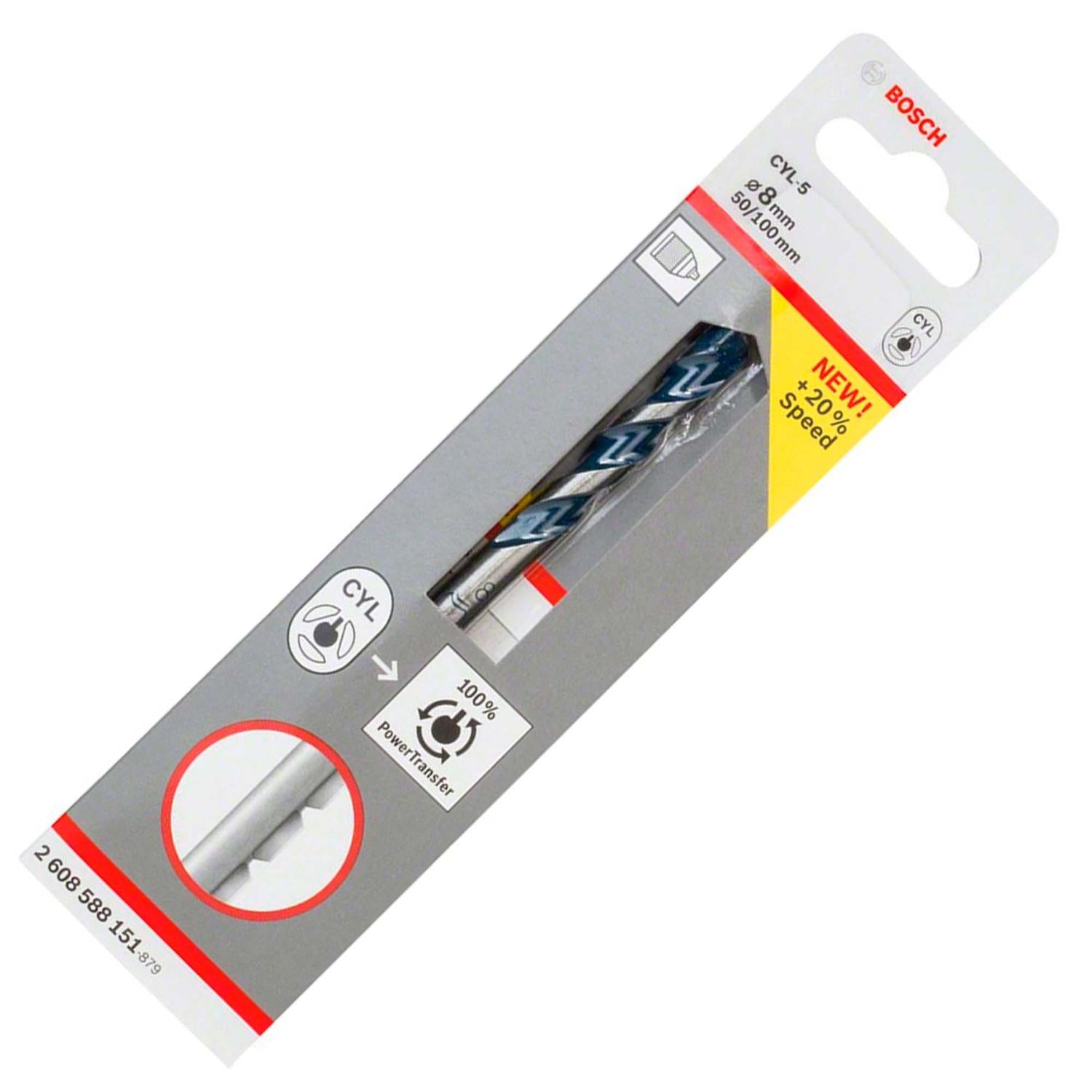 Broca Para Hormigón y Piedra Bosch CYL - 5 8x50x100mm - Herram.cl