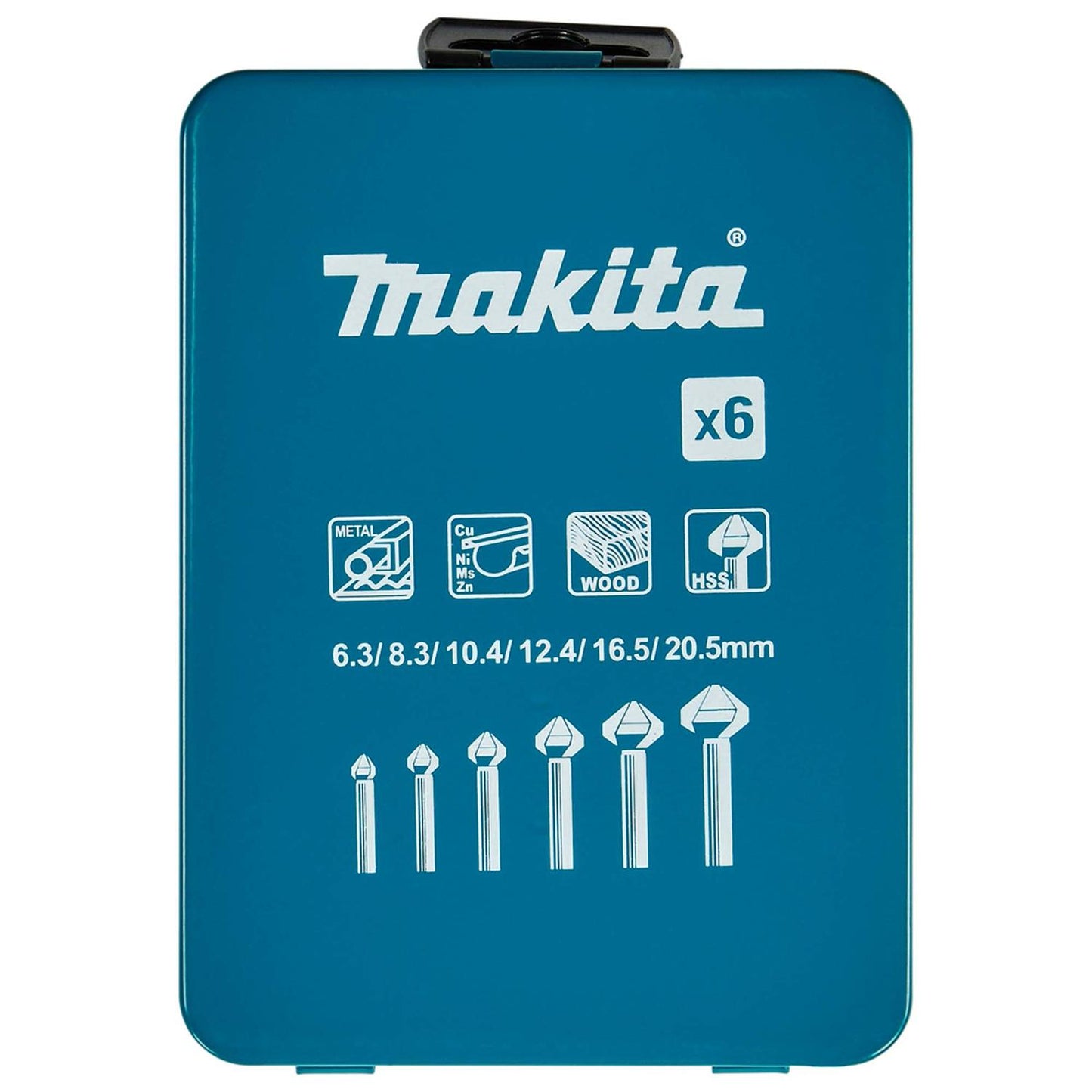 Juego De Avellanadores HSS 6.3 - 20.5mm / 6 Pzas. - Makita - Herram.cl