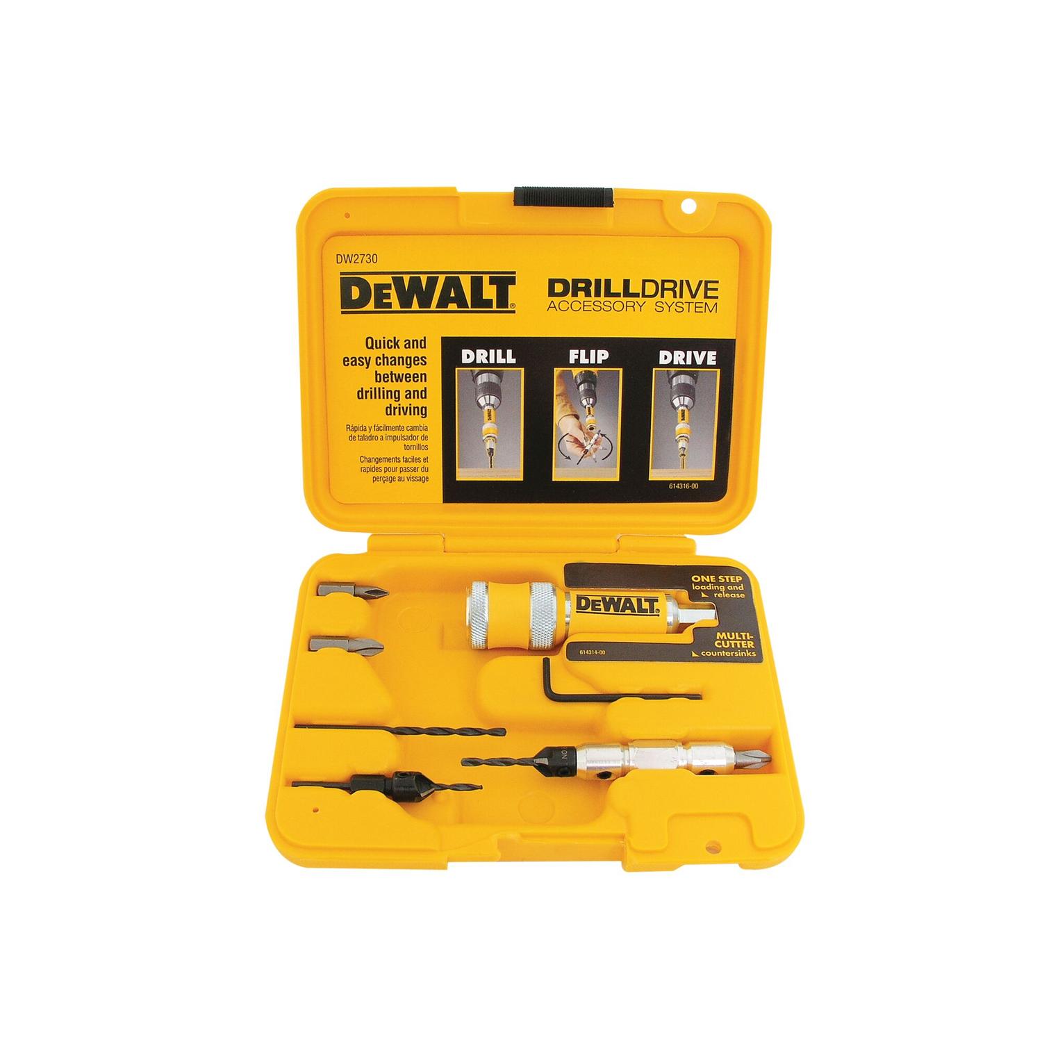 Set Adaptador Rápido Avellanar/Atornillar 6 - 8 - DeWALT - Herram.cl