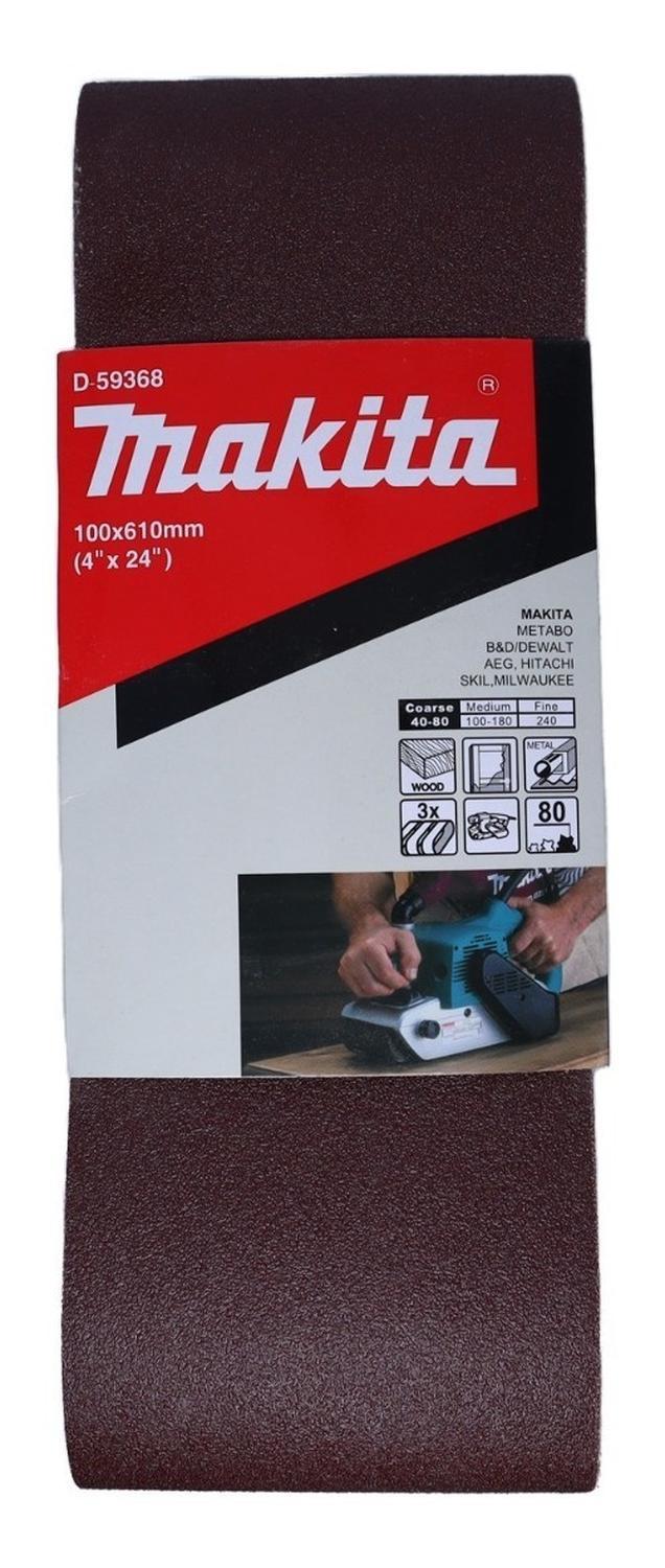 Pack 3 Lijas De Banda 4''x24'' (100x610mm) - Makita - Herram.cl
